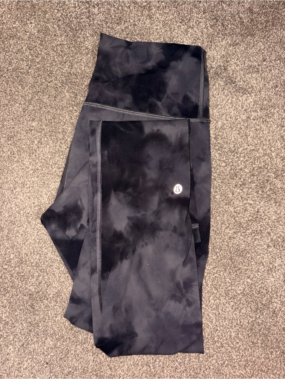 lululemon athletica Black Tie-Dye Leggings